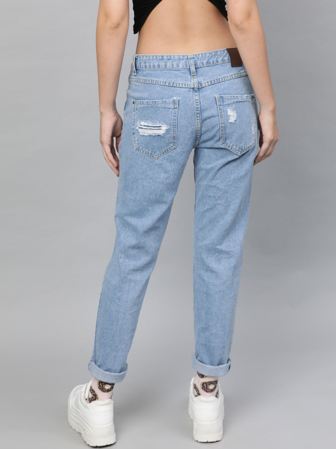 Buy online Distressed Button Detail Jeans from Jeans & jeggings for Women  by Perfect Outlet for ₹1389 at 47% off | 2024 Limeroad.com